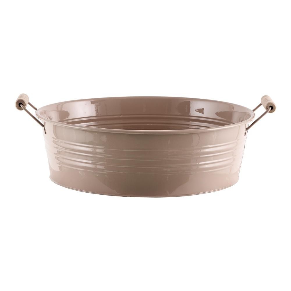 SECCHIO BASSO METALLO H.11 BEIGE